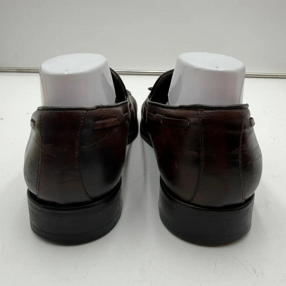 Suitsupply Mens Dark Brown Tassel Loafers‎ Leather Italy Dress Shoes EU43